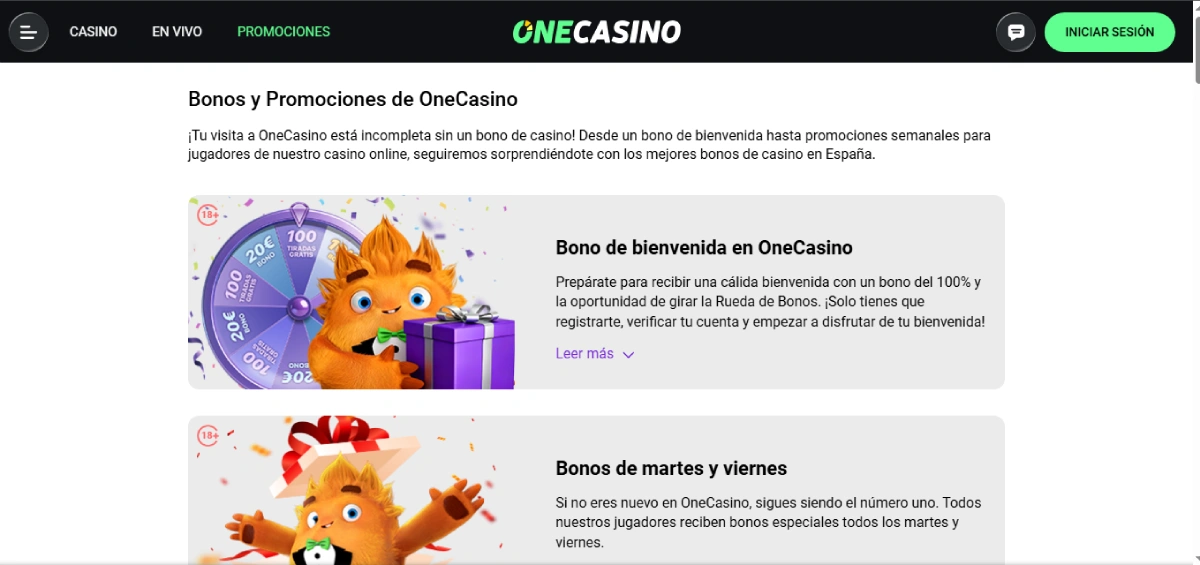OneCasino Bono